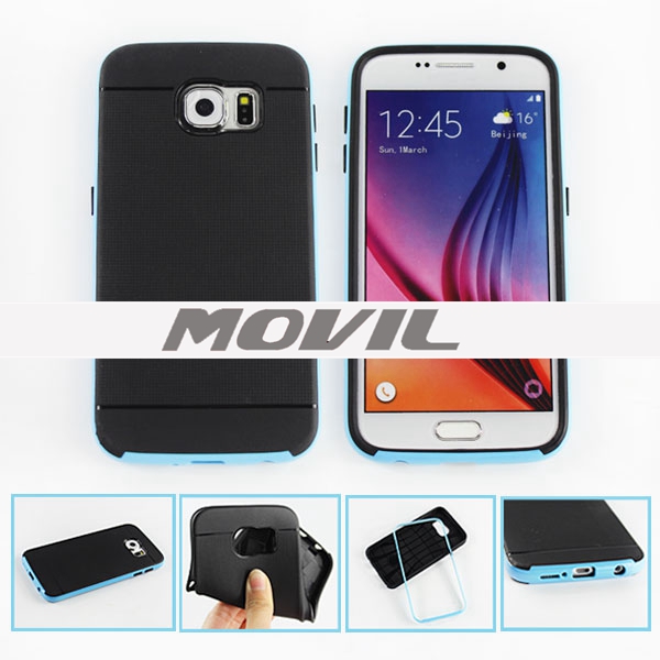 NP-2173 PC marco   TPU funda para Samsung Galaxy S6-8